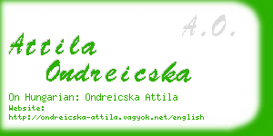 attila ondreicska business card